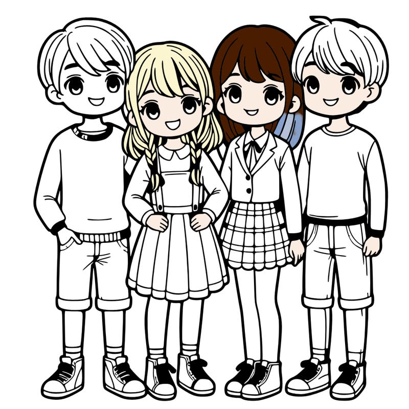 a group of three with two girls and one boy