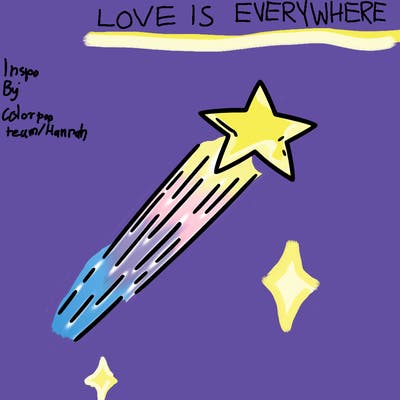 a shooting star in the sky