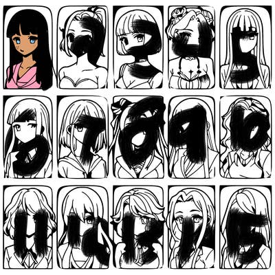 girls that look diffrent anime