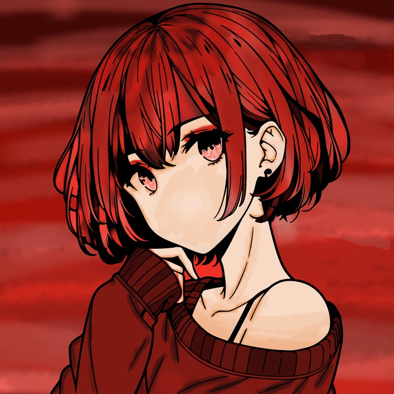 cool anime girl with short hair