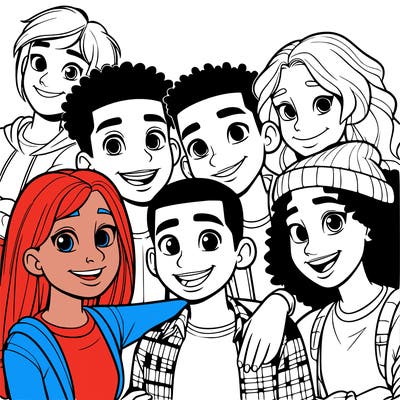 a mixed friend group