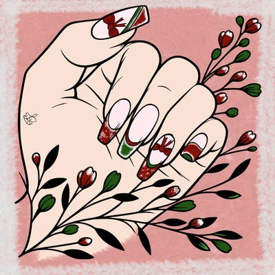 nails with french tip