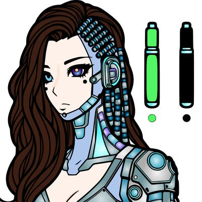 cyberpunk woman
