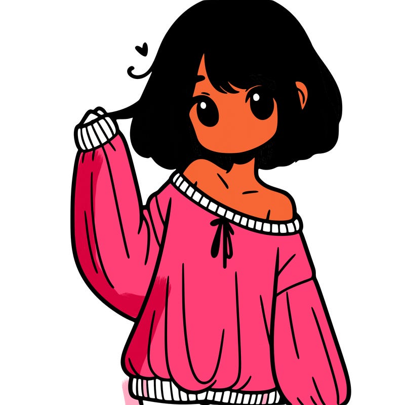 girl in baggy sweater hanging off her shoulder