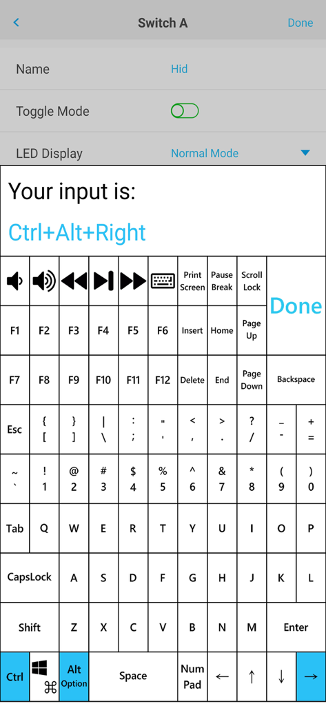 AIRSTEP - Interface para programar comandos de atalho do teclado do computador no controlador AIRSTEP