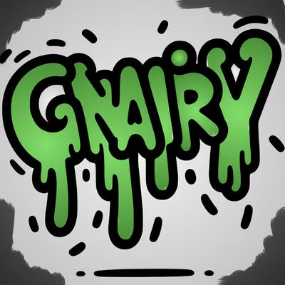 a word that has gnarly on it dripping