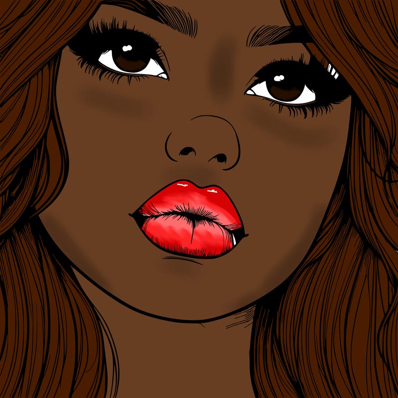 really realistic girl with lips