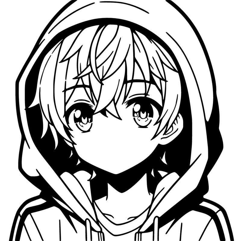 anime boy in a hoodie