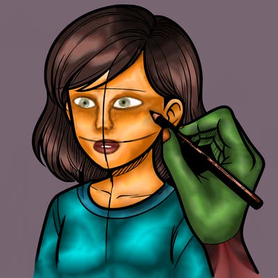 drawing a realistic person