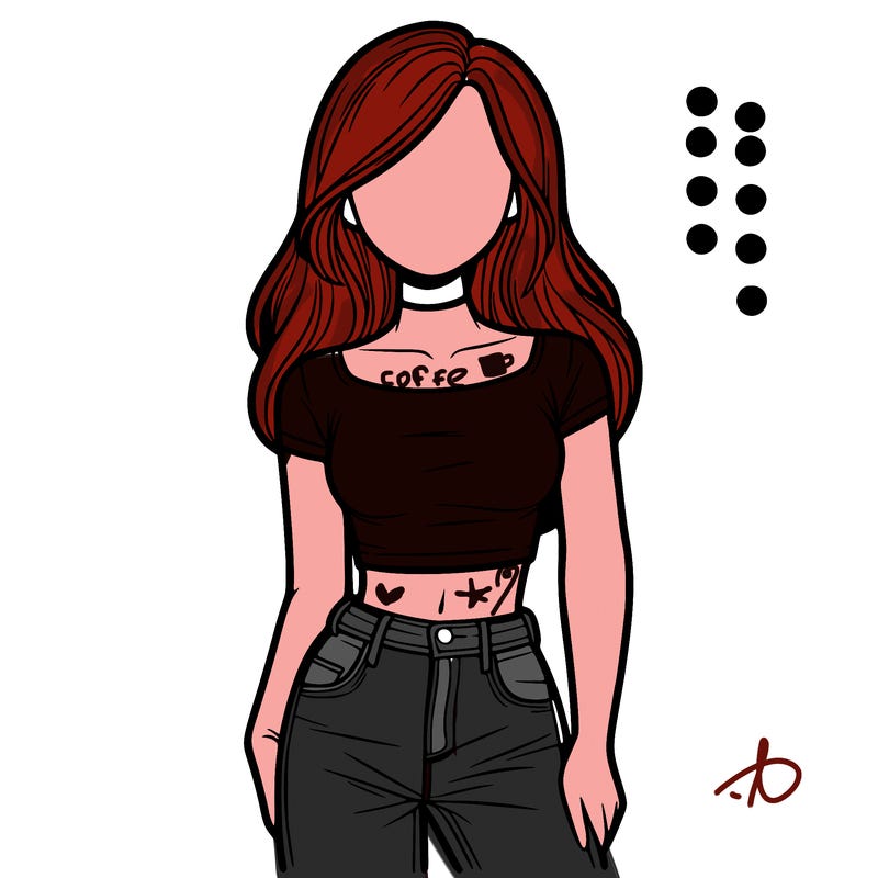 girl with a crop top and jeans