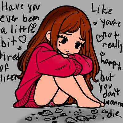 a girl after a breakup