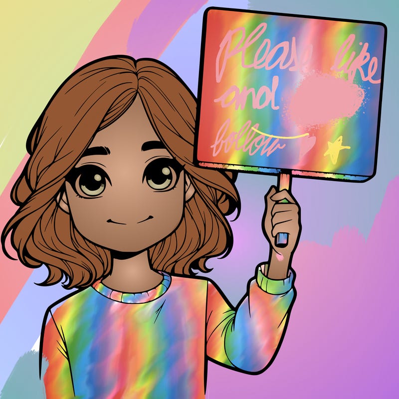 realistic girl holding up a sign