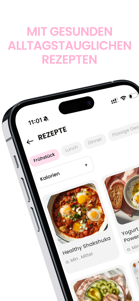 SHAPE by Sarah Harrison - Mobile app screen showing healthy meal recipes including Shakshuka in the SHAPE app