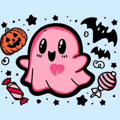 halloween cute little ghost