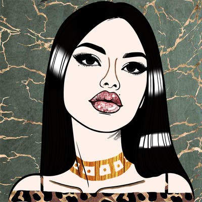 realistic woman with full lips