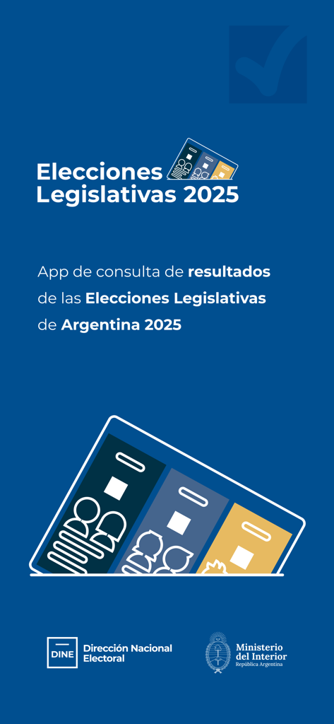 Official Elecciones Legislativas 2025 Argentina app splash screen