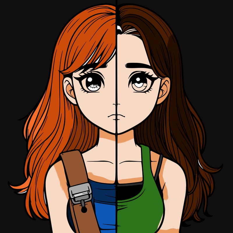 realistic girl split