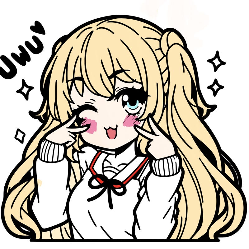 anime girl saying uwu~♡