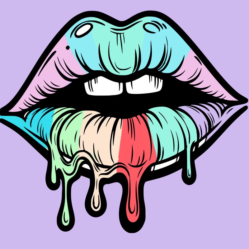 lips that look realistic and drip