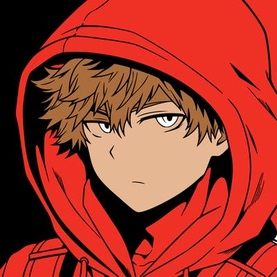 anime guy in hoodie