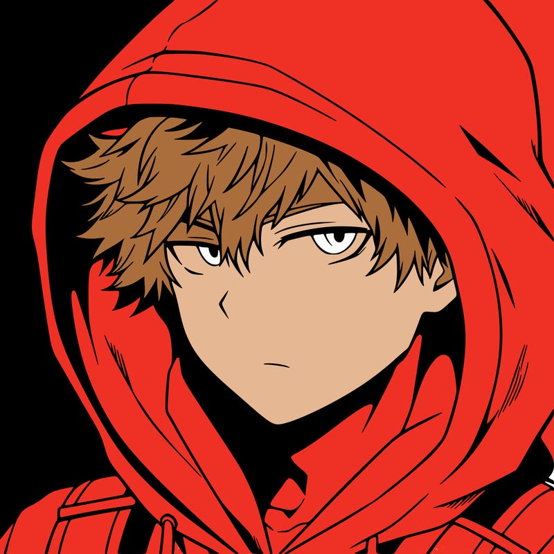 anime guy in hoodie