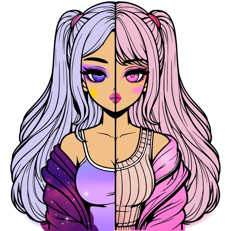 realistic girl split