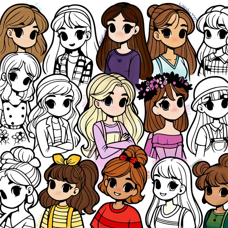 many different girls