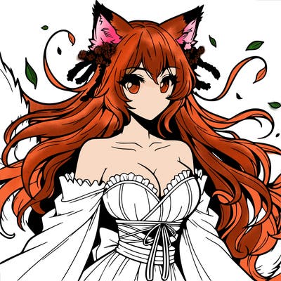 manga character and beauty woman woolf