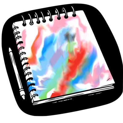 a blank sketch pad