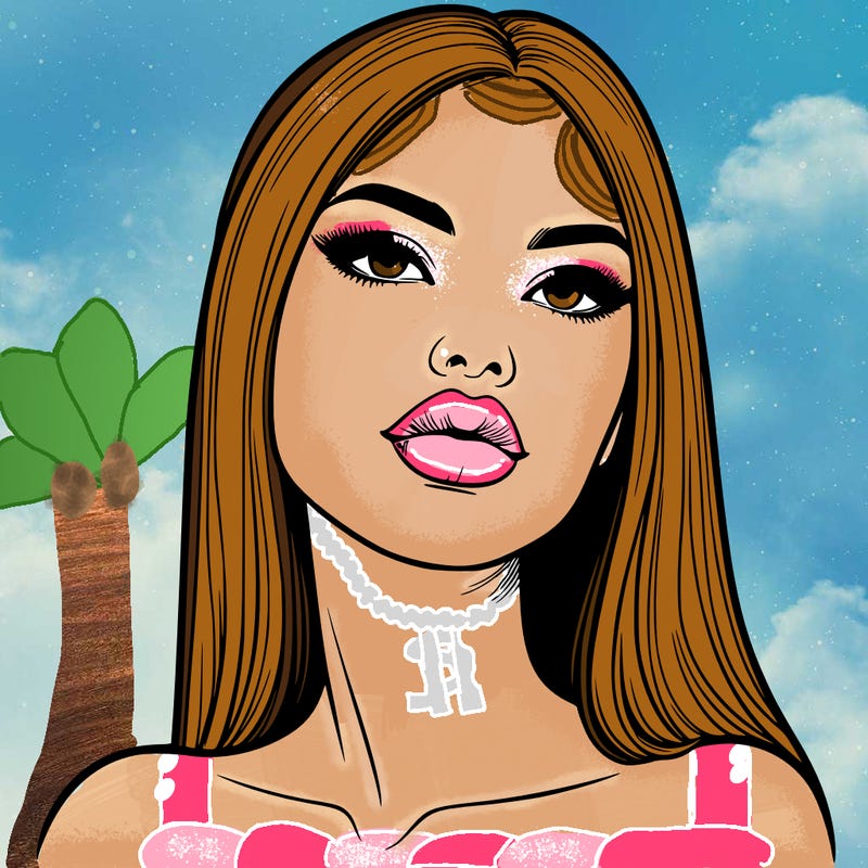 realistic woman with full lips