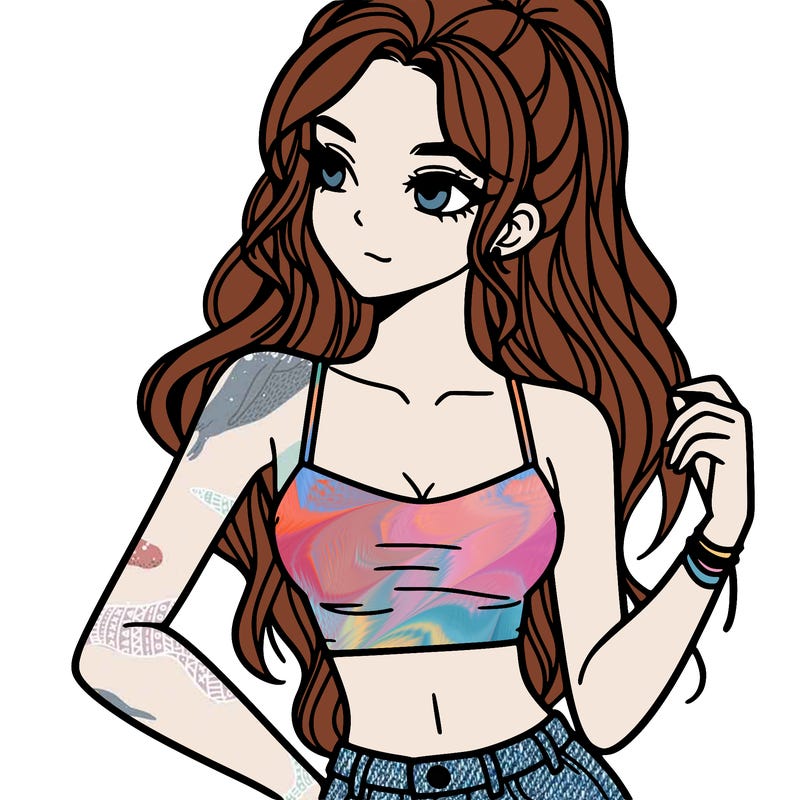 girl in crop top