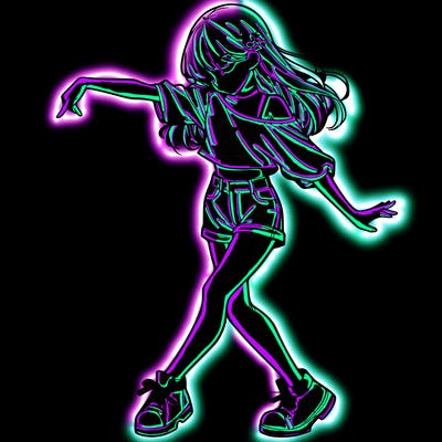 realistic girl danceing