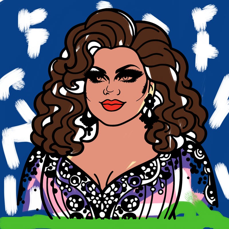 realistic plus size drag queen