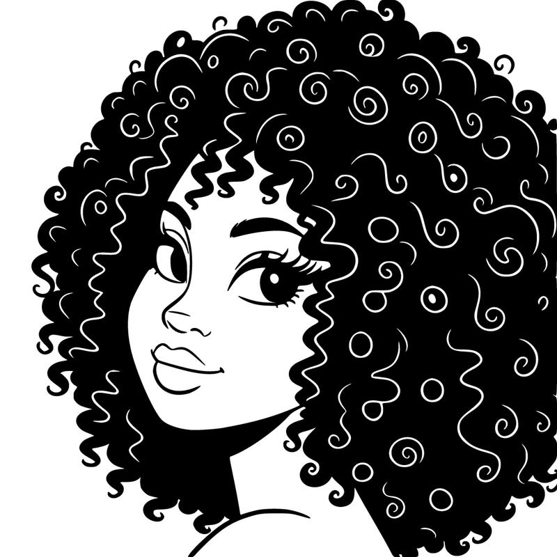 black woman with curls