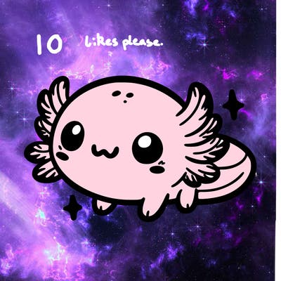 cute easy baby axolotl