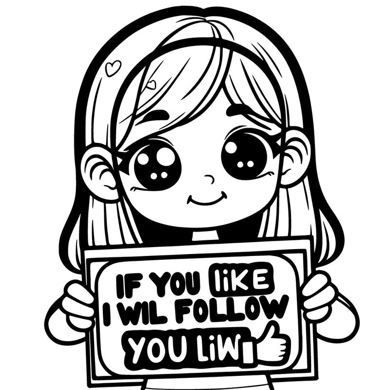 girl holding up a sign that says “ if you like i will follow you