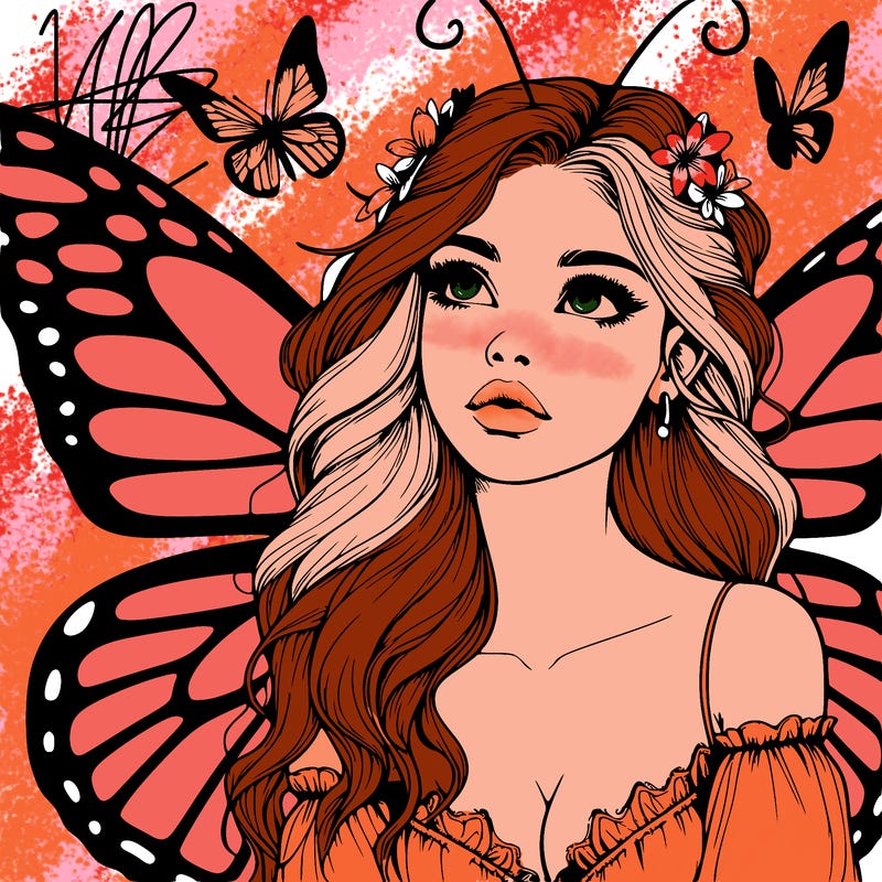 butterfly fairy realistic girl