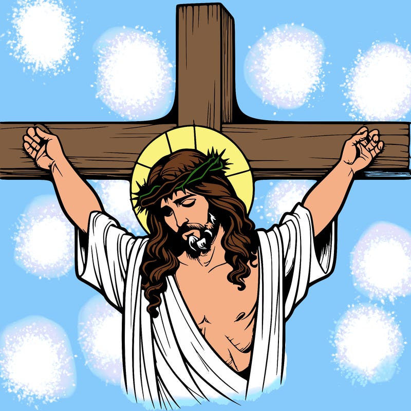 jesus realistic on cross