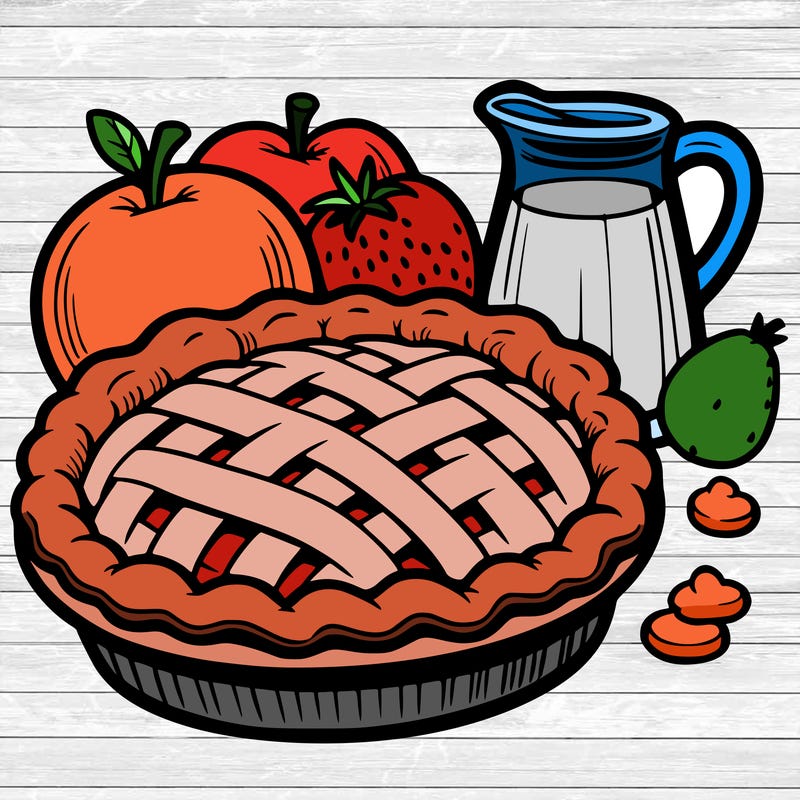 a pie of food