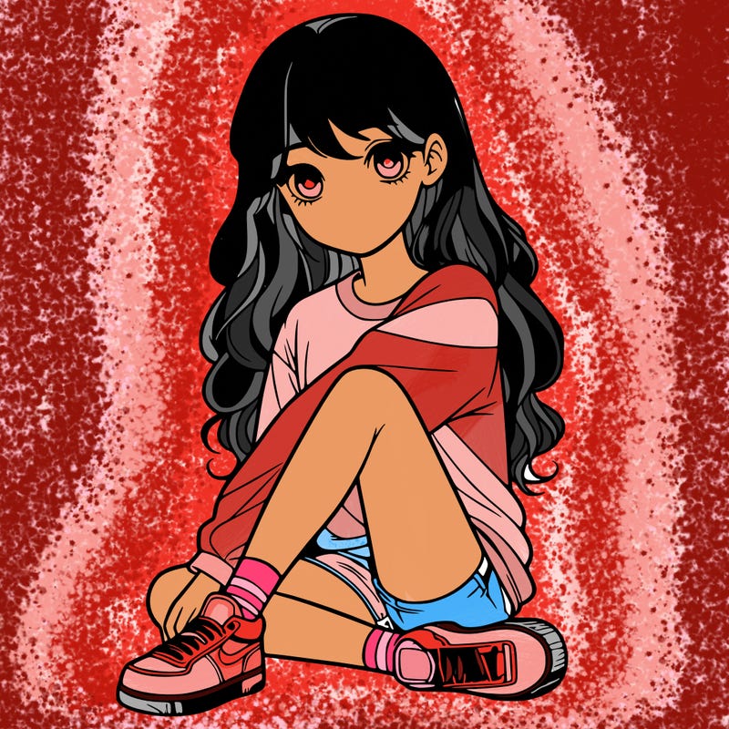 girl sitting realistic