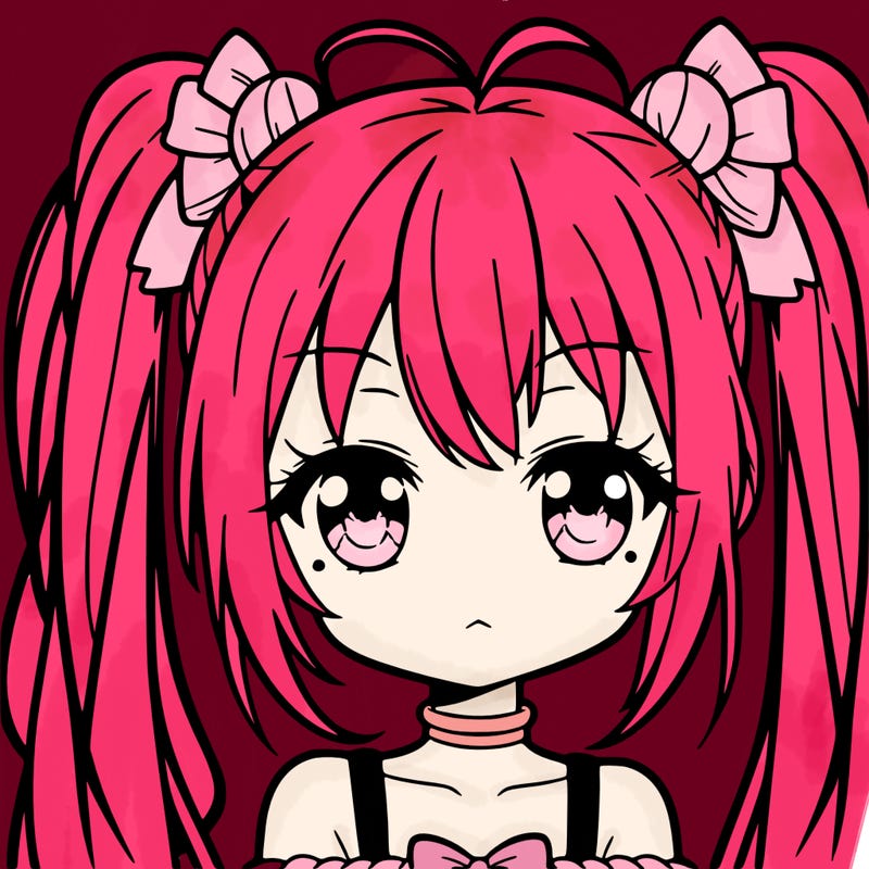 anime girl with pony tails