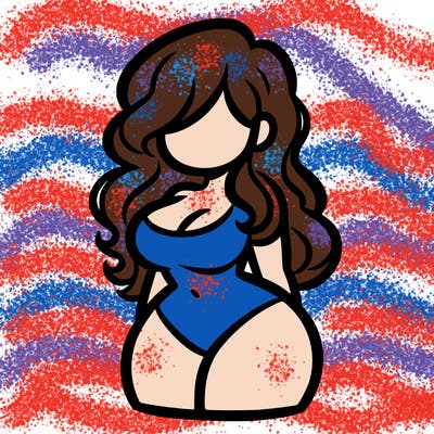 curvy woman with hair