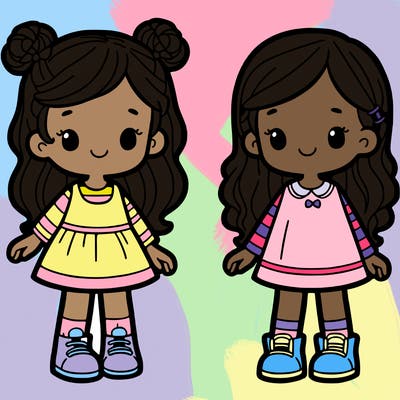 two sisters aged 1 and 10