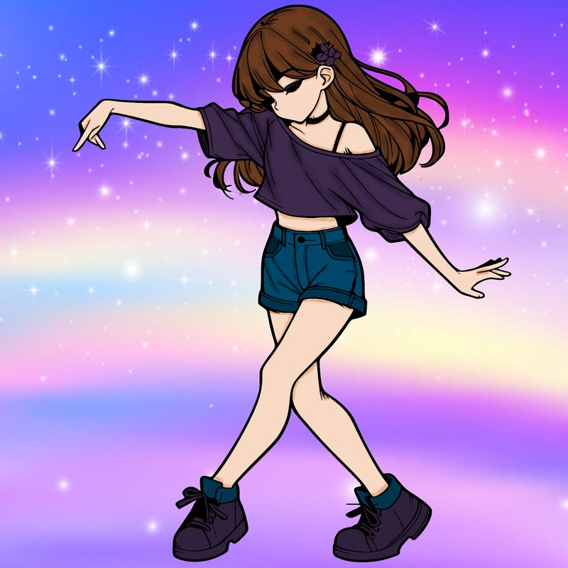 realistic girl danceing