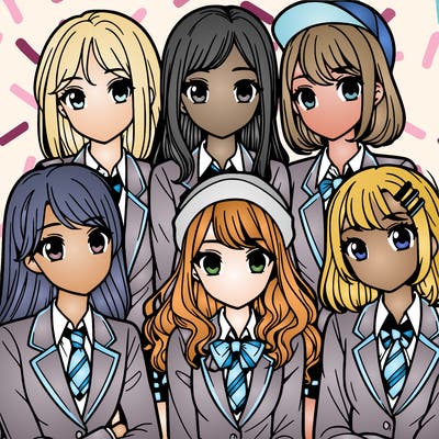 group of highschool girls
