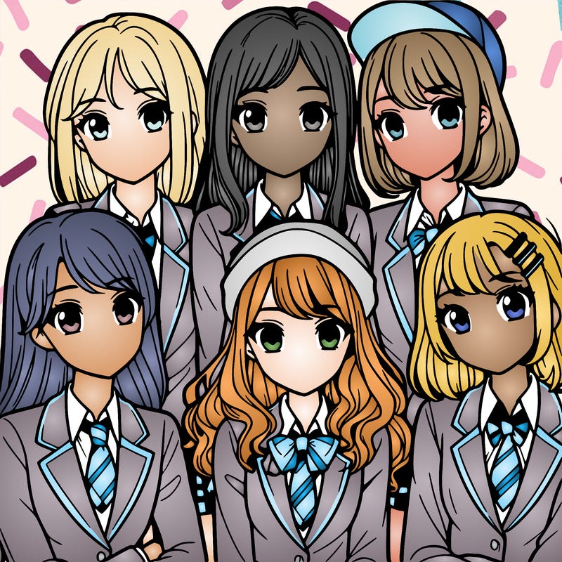 group of highschool girls
