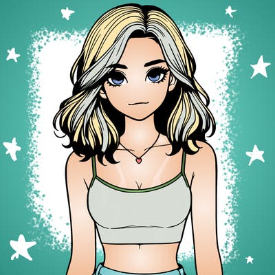 realistic girl with crop top