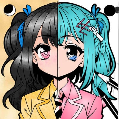 manga character girl split 4