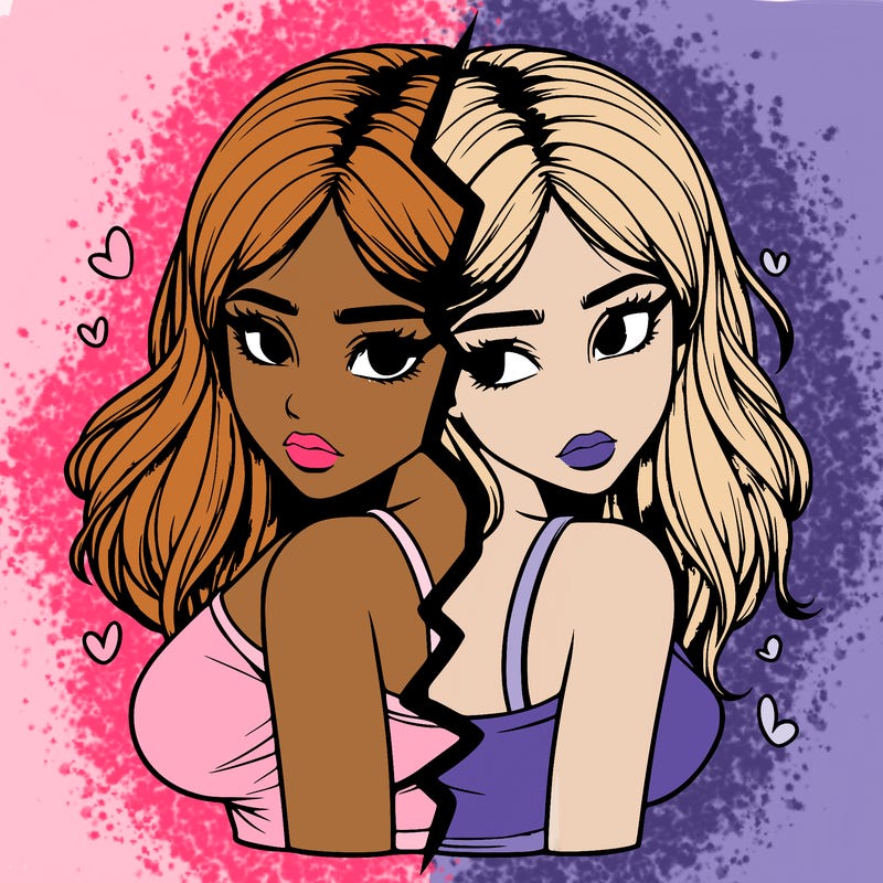 realistic girl split