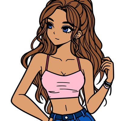 girl in crop top